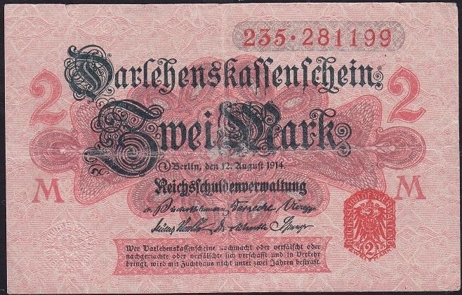Almanya 2 Mark 1914 Çok Temiz