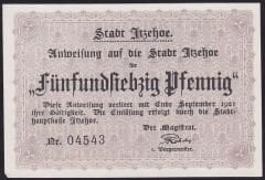 Almanya 75 Pfennig Notgeld 1921 Çil Filigran