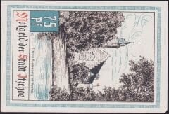 Almanya 75 Pfennig Notgeld 1921 Çil Filigran
