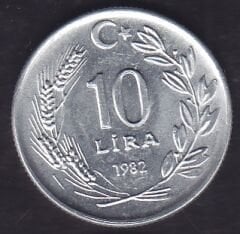 1982 Yılı 10 Lira Çil