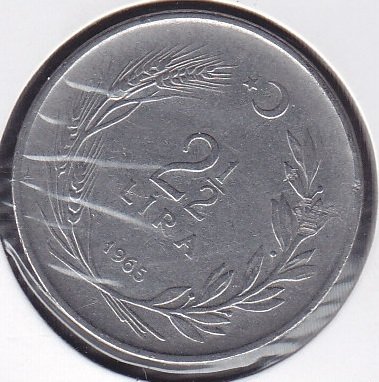 1965 Yılı 2.5 Lira Düz