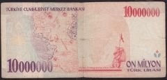 7.Emisyon 10 000 000 Lira A25 279926 Temiz