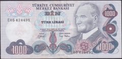 6.Emisyon 2.Tertip 1000 Lira E05 424491 Çok Çok Temiz