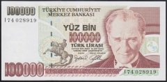 7.EMİSYON 3.TERTİP 100000 LİRA I74 028919 ÇİLALTI ÇİL