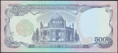 Afganistan 5000 Afganis 1372 ( 1993 ) Çilaltı Çil Pick 62