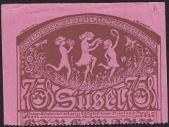 Almanya 75 Pfennig Notgeld 1920 Çilaltı Çil