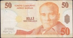 8.Emisyon 50 YTL B06 625711 Çok Temiz