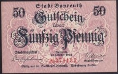 ALMANYA 50 PFENNİNG NOTGELD 1918 ÇİL
