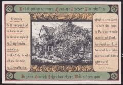 Almanya 75 Pfennig Notgeld 1921 Çil Filigranlı