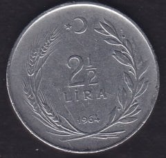 1964 Yılı 2.5 Lira Ters