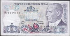 7.Emisyon 2.Tertip 1000 Lira H04 166944 Çok Temiz+