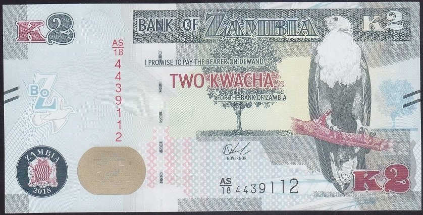 Zambia 2 Kwacha 2018 Çil Pick 56