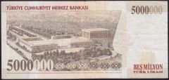 7.Emisyon 5 000 000 Lira H10 597084 Çok Temiz