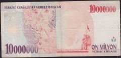 7.Emisyon 10 000 000 Lira A23 037784 Çok Temiz