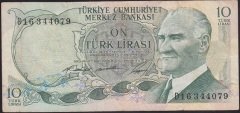 6.EMİSYON 1.TERTİP 10 LİRA D16 344079 ÇOK TEMİZ +