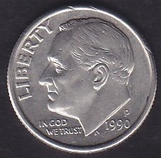 AMERİKA 1 DIME 1990 P