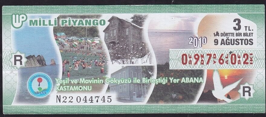 2010 9 Ağustos Çeyrek Bilet - R Serisi