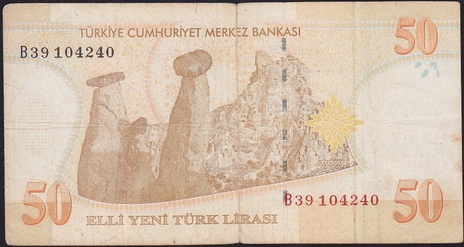 8.Emisyon 50 YTL B39 104240 Çok Temiz