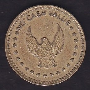 NO CASH VALUE -KARTAL FİGÜRLÜ JETON eski para koleksiyon