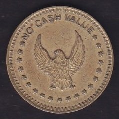 NO CASH VALUE -KARTAL FİGÜRLÜ JETON eski para koleksiyon