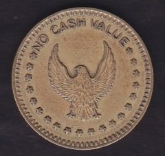 NO CASH VALUE -KARTAL FİGÜRLÜ JETON eski para koleksiyon