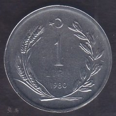 1980 YILI 1 LİRA ÇİL eski para değerleri