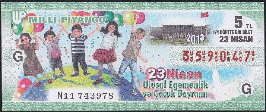 2013 23 Nisan Çeyrek Bilet - G Serisi