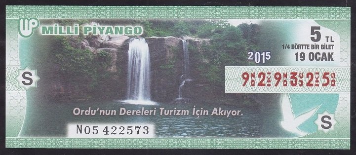2015 19 OCAK ÇEYREK BİLET - S SERİSİ