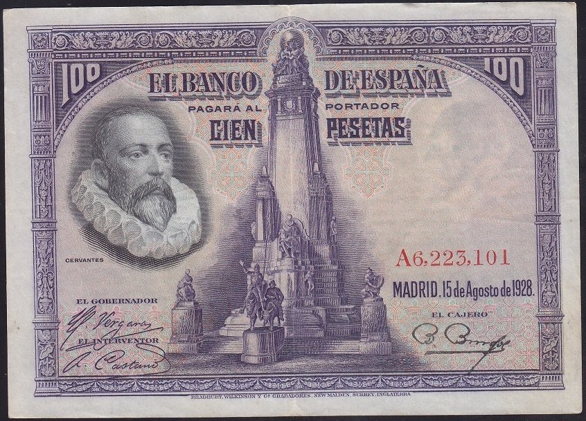 İSPANYA 100 PESETAS 1928 ÇÇT ÇİLALTI