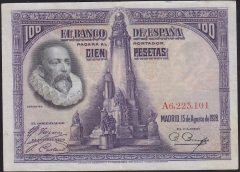 İSPANYA 100 PESETAS 1928 ÇÇT ÇİLALTI