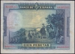 İSPANYA 100 PESETAS 1928 ÇÇT ÇİLALTI