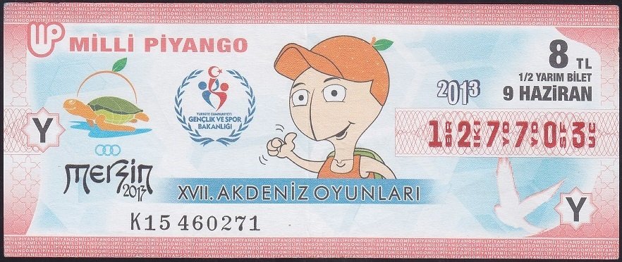 2013 9 HAZİRAN YARIM BİLET - Y SERİSİ