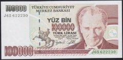 7.EMİSYON 3.TERTİP 100000 LİRA J65 622230 ÇİLALTI ÇİL