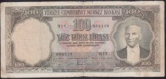 5.EMİSYON 3.TERTİP 100 LİRA N15 006119 HALİYLE