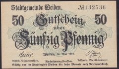 ALMANYA 50 PFENNİNG NOTGELD 1917 ÇİL