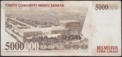 7.Emisyon 5 000 000 Lira K13 806770 Çok Temiz+