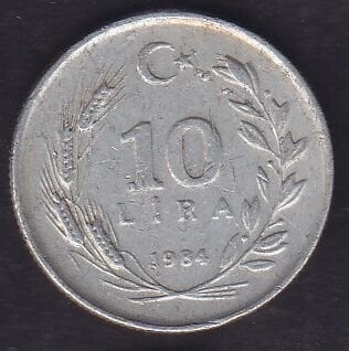 1984 Yılı 10 Lira