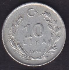 1984 Yılı 10 Lira