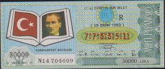 1993 29 Ekim Çeyrek Bilet - R Serisi