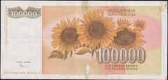 Yugoslavya 100000 Dinar 1993 Çok Çok Temiz