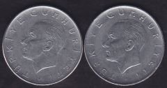 1975 Yılı 1 Lira (Ters Düz Takım)