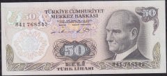 6.Emisyon 1.Tertip 50 Lira H41 768542 Çil