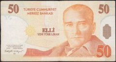 8.Emisyon 50 YTL B45 307263 Çok Temiz