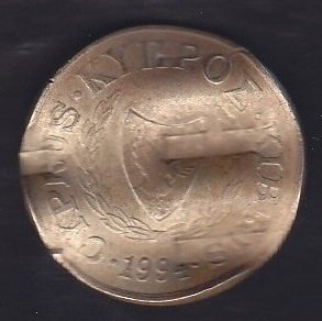 KIBRIS 5 CENT TEN YAPILMIŞ JETON 1994