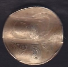 KIBRIS 5 CENT TEN YAPILMIŞ JETON 1994