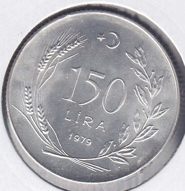 1979 YILI 150 LİRA FAO HATIRA GÜMÜŞ ÇİLALTI ÇİL değerli eski paralar