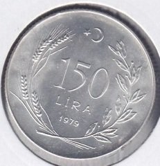 1979 YILI 150 LİRA FAO HATIRA GÜMÜŞ ÇİLALTI ÇİL değerli eski paralar