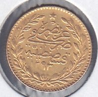 1293 / 30 ABDULHAMİD 25 KURUŞ ALTIN ( 1.8 Gram ) eski para mezat
