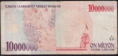 7.Emisyon 10 000 000 Lira A21 830992 Çok Temiz
