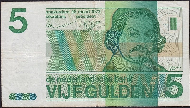 HOLLANDA 5 GULDEN 1973 ÇOK TEMİZ